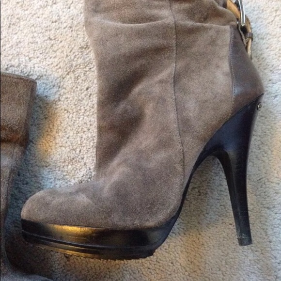 Michael Kors Booties/ Boots/ Heels Gray Leather - Picture 3 of 8